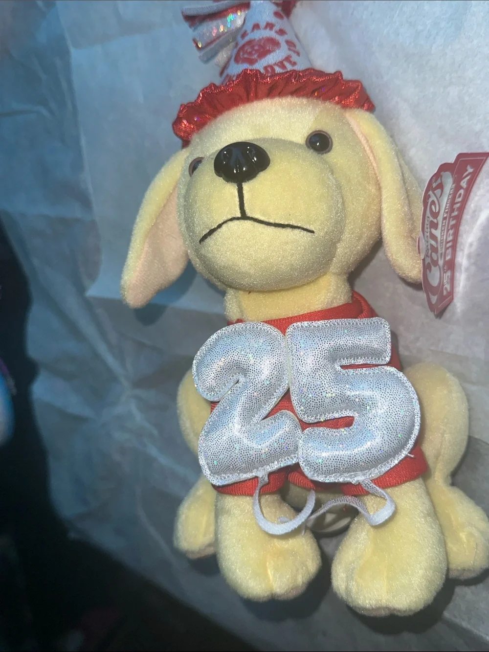 New Official raising canes 25th anniversary plush puppy